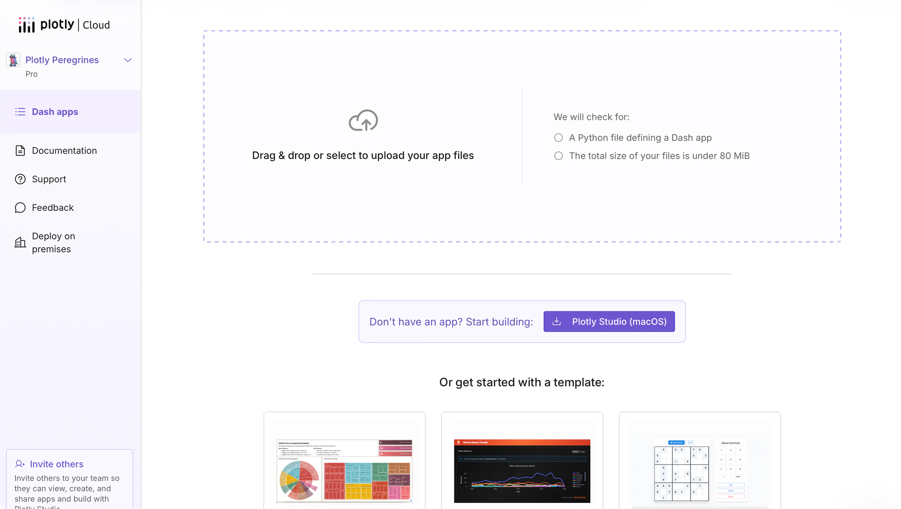 Plotly Cloud drag and drop