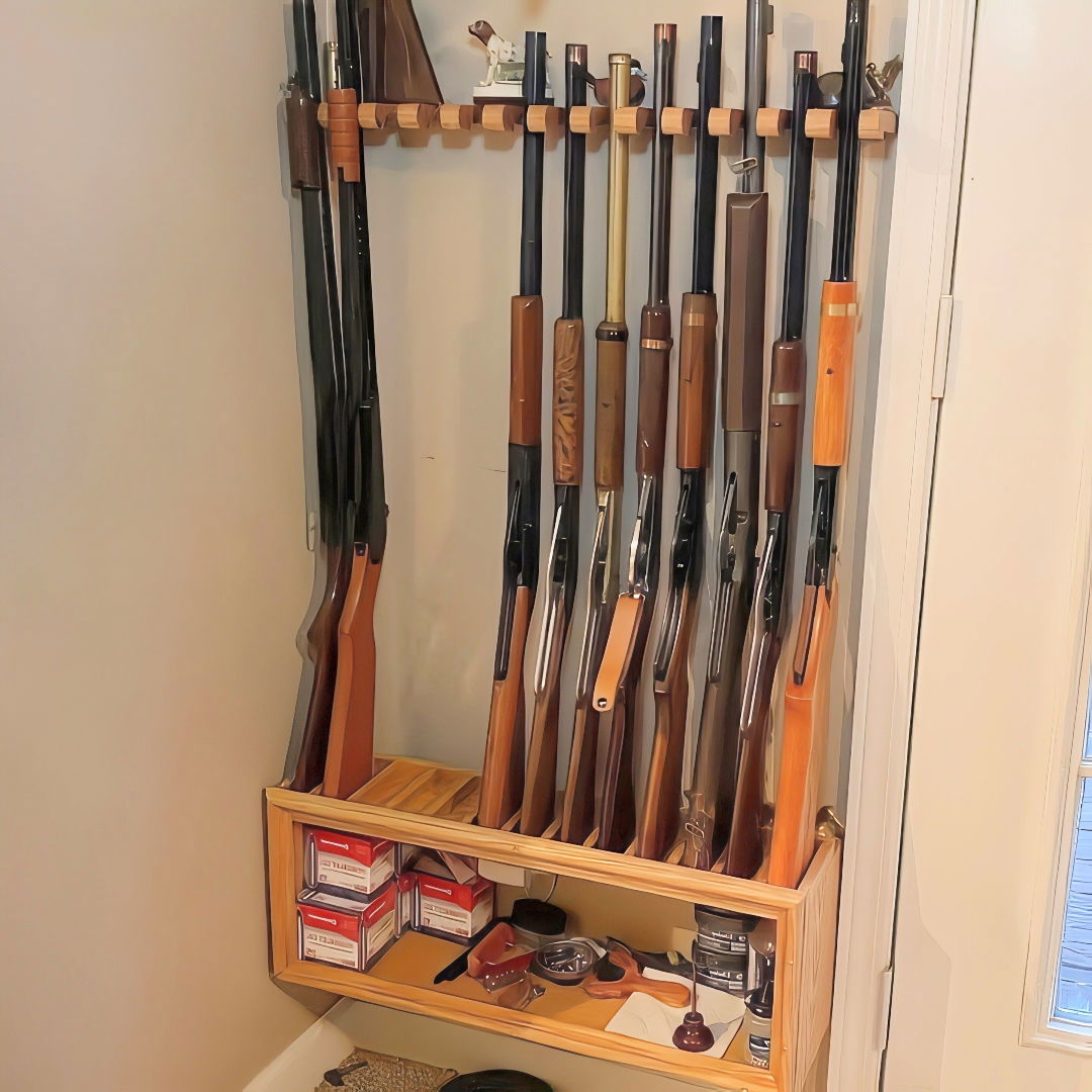 building a vertical gun rack with wood