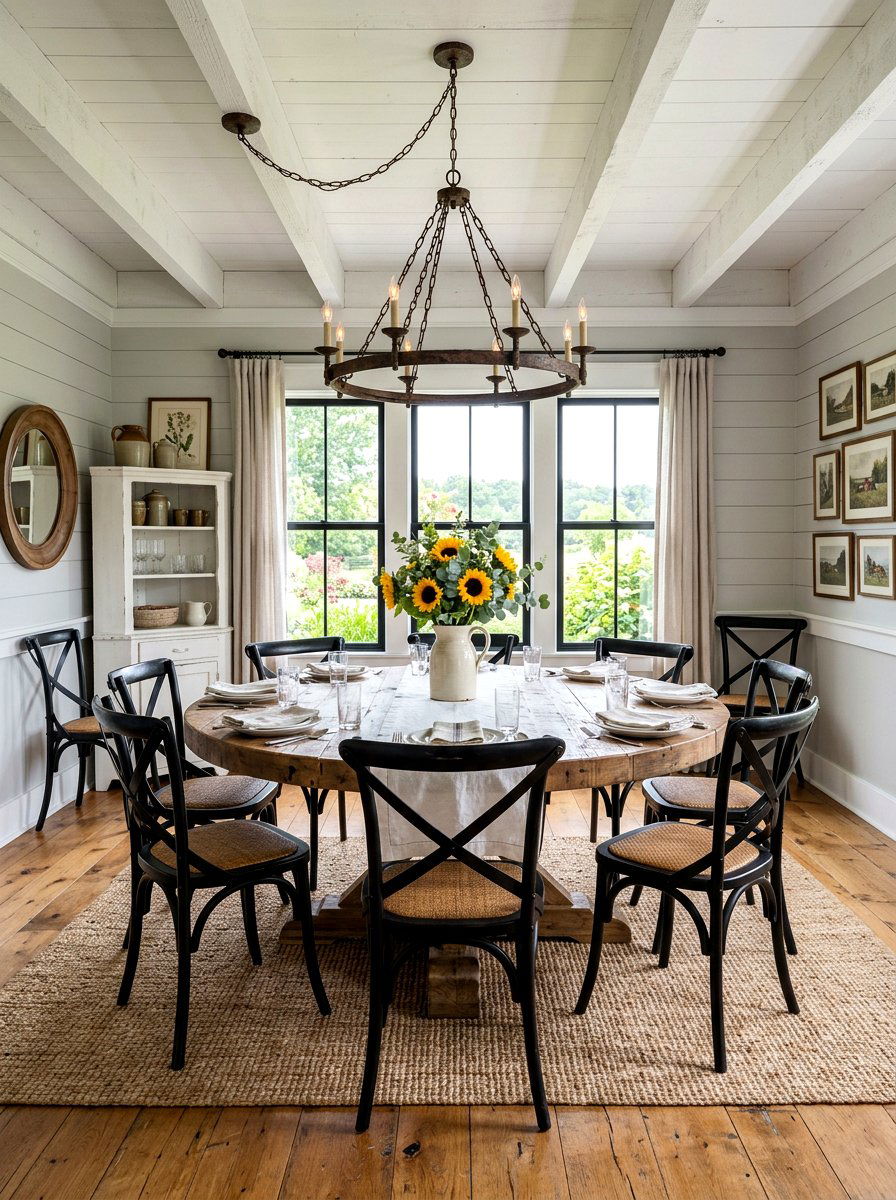 Farmhouse Round Dining Room