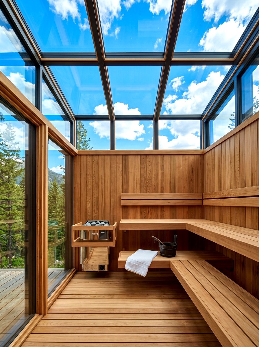 Glass Ceiling Sauna