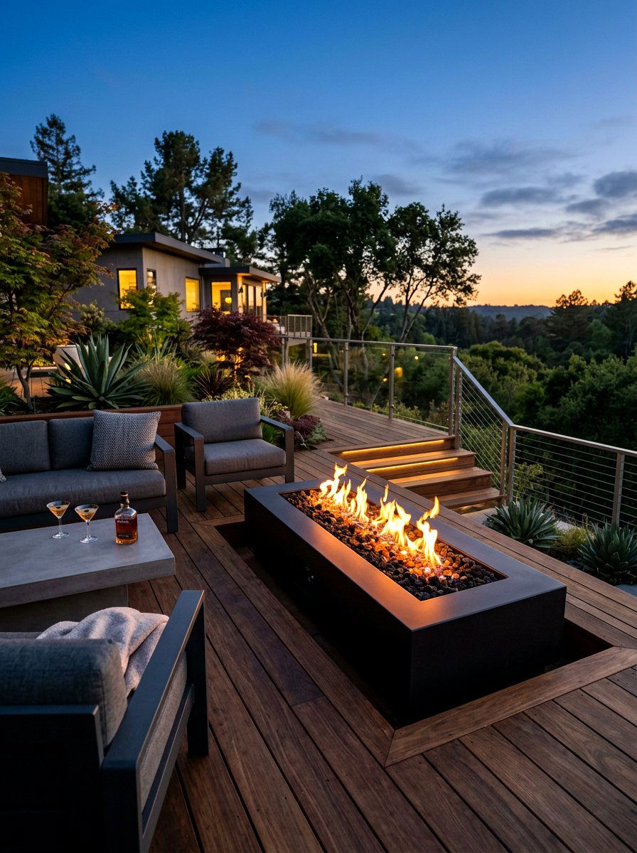 Modern Gas Fire Feature