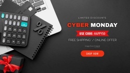 Cyber Monday Banner - Html Code Editor