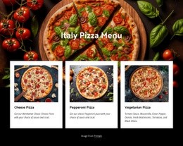 Italy Pizza Menu - Html Code Example