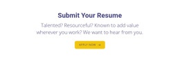 Submit Your Resume - Html Code Editor