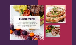 Lunch Menu - Functionality Html Code