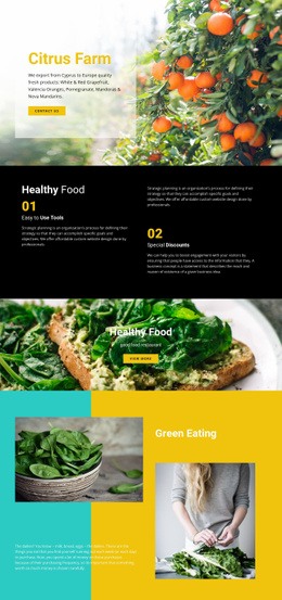Healthy And Fresh Food - Drag & Drop Html Code
