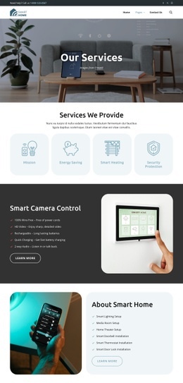 HTML Code For Smart Home Services