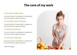 Web Design For Nutrition And Working Efficiency