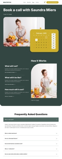 Nutrition Consultations - Drag & Drop Html Code