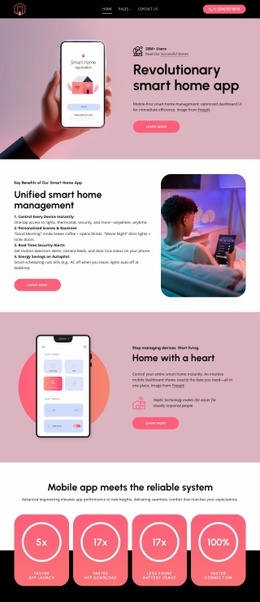 Revolutionary Smart Home App - Free Download Html Code