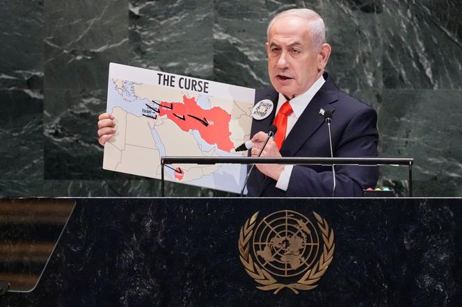Le premier ministre israélien, Benyamin Nétanyahou, lors de l’assemblée générale des Nations unies, à New York, le 26 septembre 2025.
