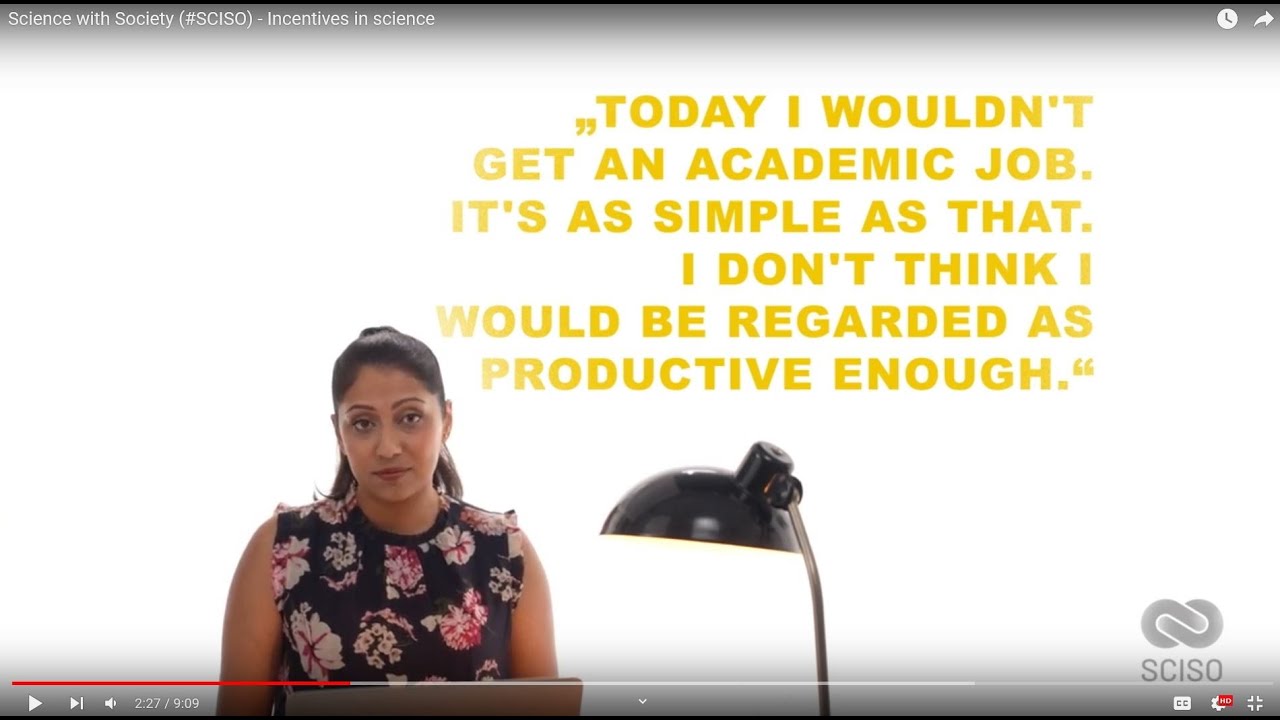 Science with Society (#SCISO) - Incentives in science