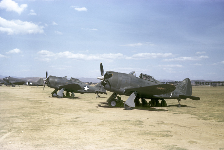 P-43A Lancers and a C-47, Kunming, China - June 1942