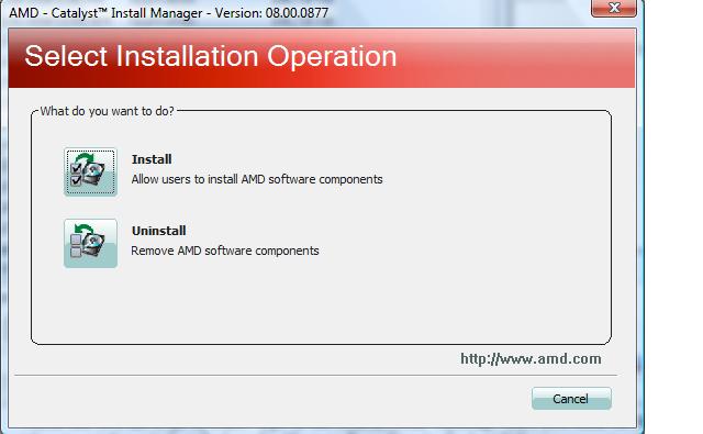 Select Installation Operation