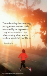 running for the moment