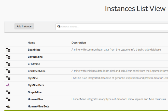intermine-registry