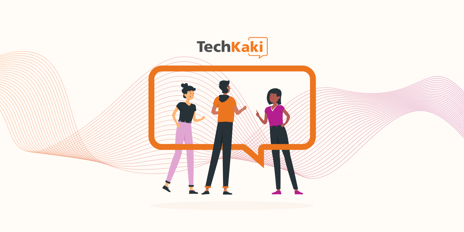Image of Tech Kaki members having a discussion