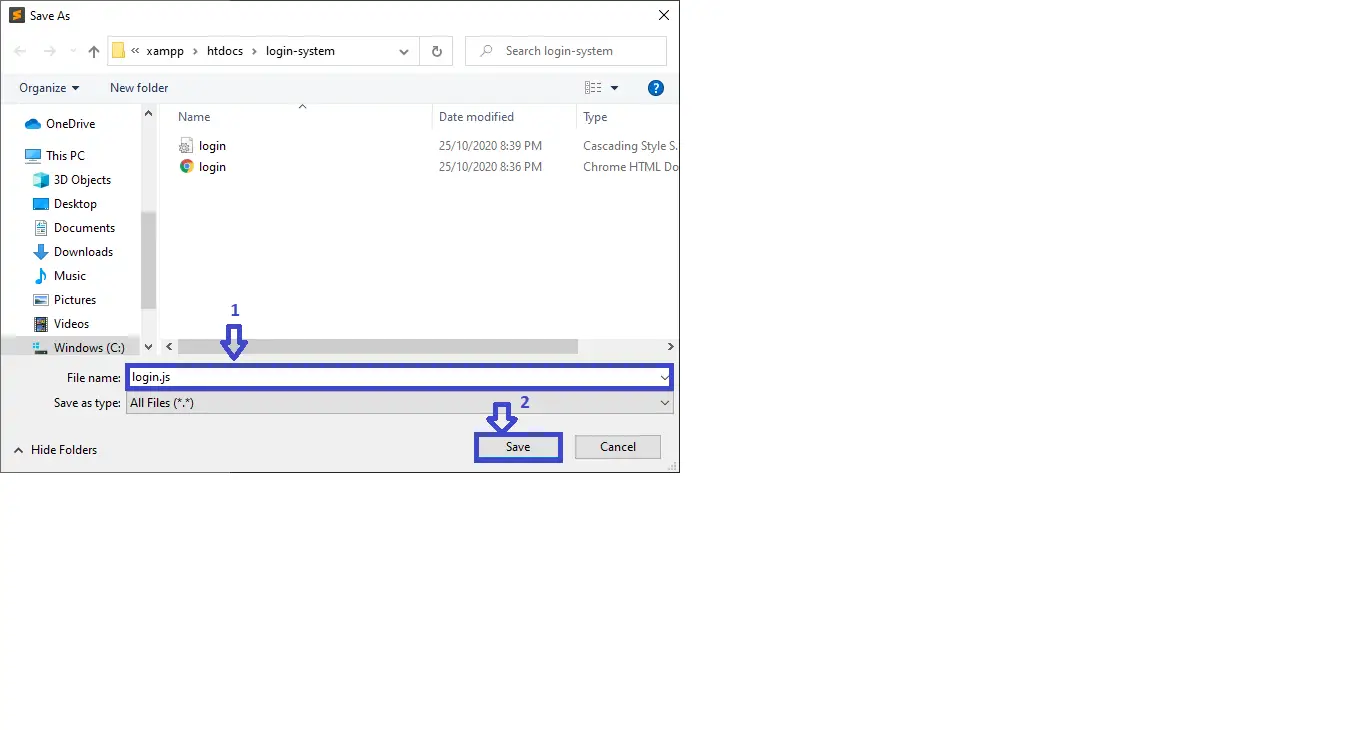 create javascript in Login System in JavaScript with Source Code