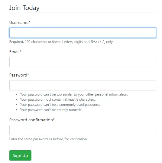 registration in Voting System Project in Django