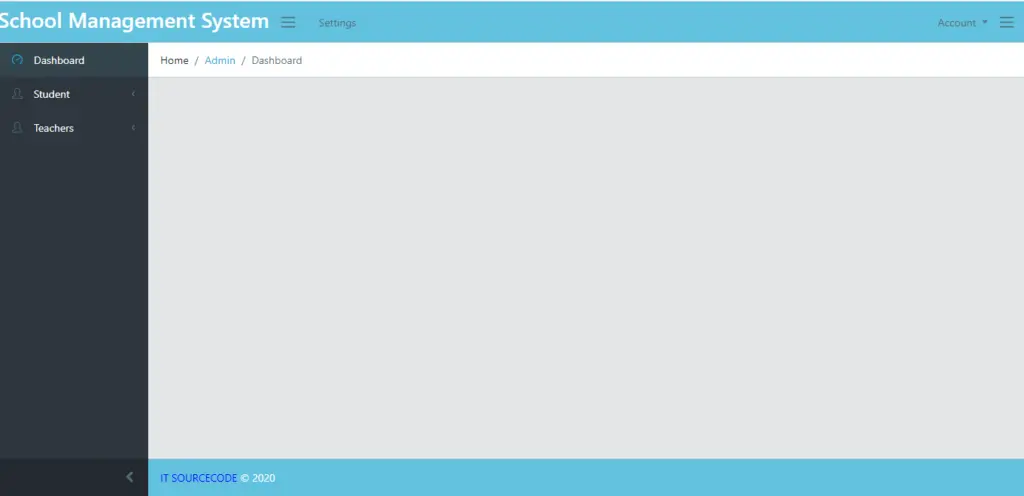 Dashboard School Management System Django