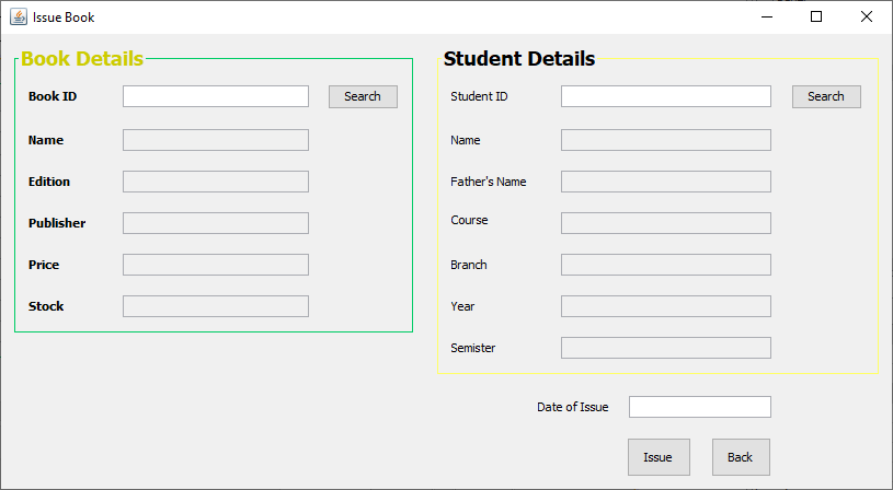 Library management system - Issue book