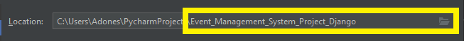 Create Location for Event Management System Project in Django with Source Code