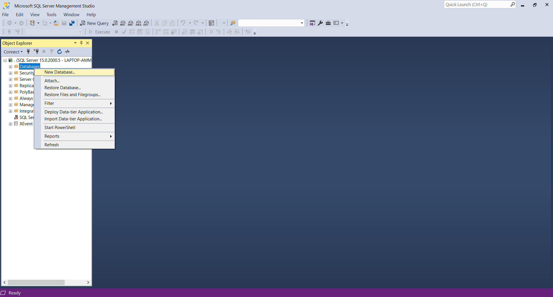 login page in c# create new database