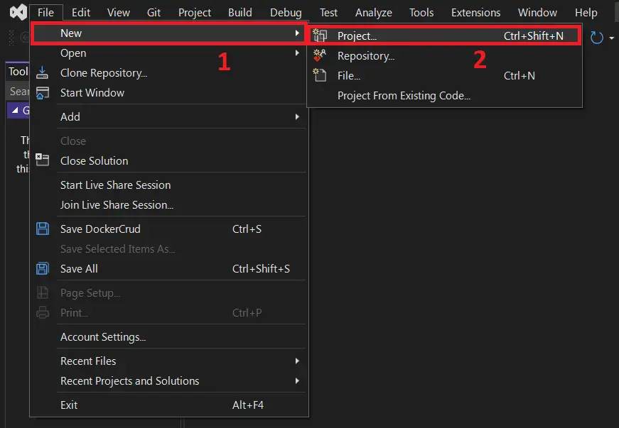 login page in c# create new project