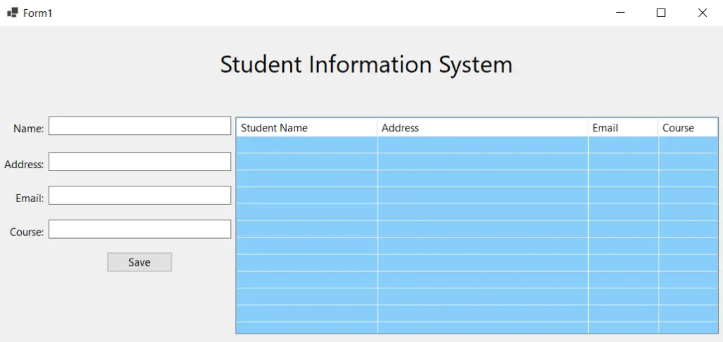 ListView Control in VB.net Output