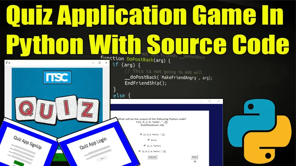 Quiz Application in Python with source code