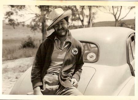The cowboy out back with FJ.