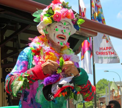 Chinese Santa at sydney China town.