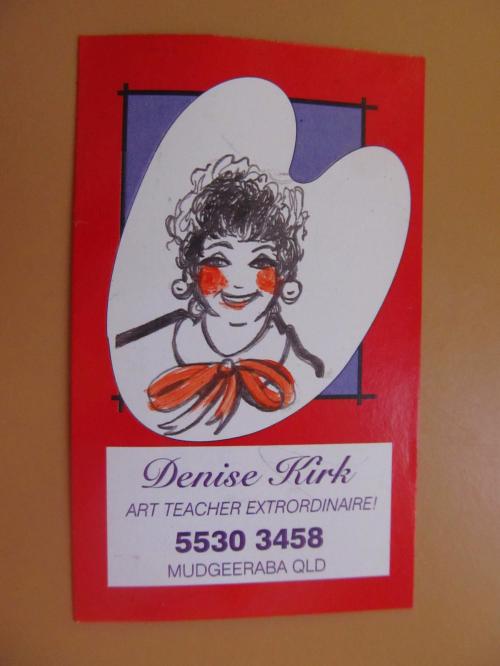 Denise Kirk's calling card.