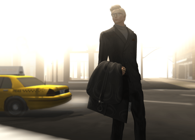Suit: Gray PinStriped by Epicosity, Glasses: Precise Readers by Adjunct, Bag: Suit Box by Epicosity