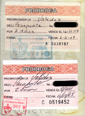 This is how the extensions (prórrogas) look like