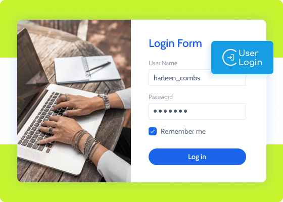 user login addon login form