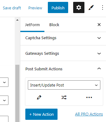 insert update post submit action
