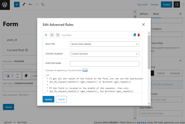 server-side callback