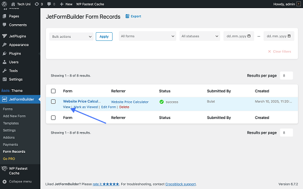 checking form entry