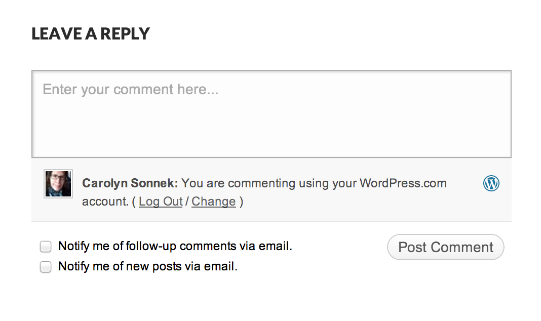 Notificaciones del módulo de comentarios