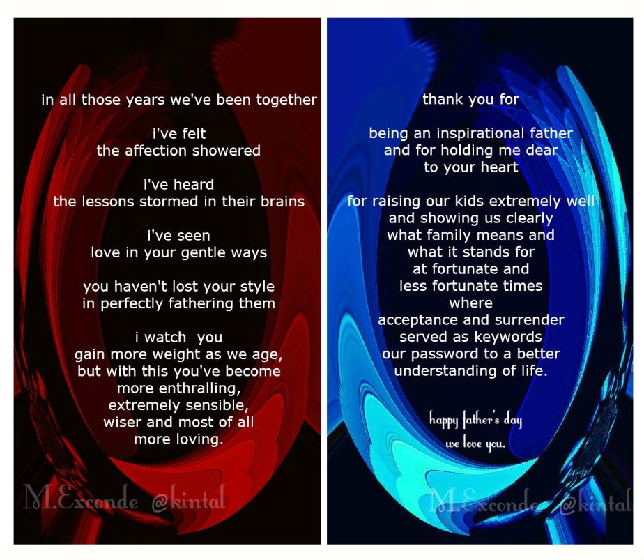 to their father, my husband ... an open letter