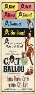 Original insert poster for Cat Ballou (1965)