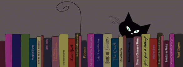Halloween bookshelf