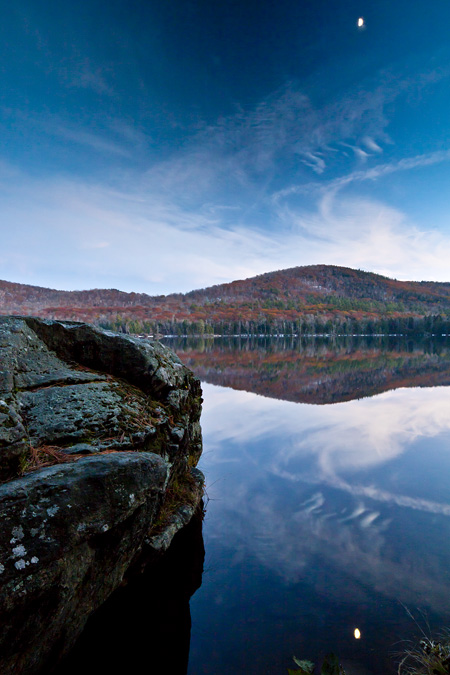 Pelham Lake and Moon