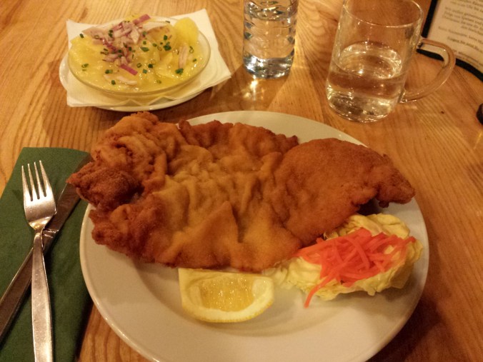 Wiener Schnitzel served with Potato salad