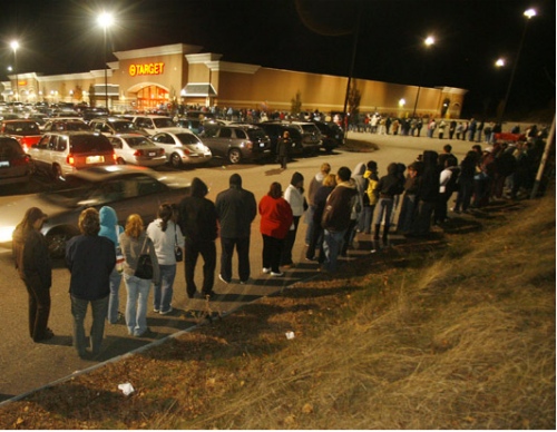 black-friday Nothing is worth standing in line outside, in the dark.