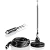 FM Antenna for Stereo Receiver, Magnetic Base, 16ft Cable, 75 Ohm