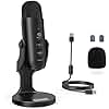 ZealSound Podcast Microphone for PC, Noise Cancellation USB Mic with Gain, Volume Adjustment & Mute Button, Monitoring & Echo, for YouTube, TikTok, Podcasting, Streaming, iPhone, iPad, Android, Mac