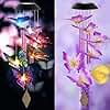 Butterfly Solar Wind Chimes,new Gift for All mom/dad/Women/Grandma/Daughter/Aunt/Friend/Wife and Sister. Yard Decor,Gardening Birthday Gift, Christmas Decorations,Patio Decor