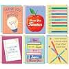 Sweetzer & Orange Teacher Thank You Cards – Set Of 24 4x5.5” Cards With Envelopes & Storage Box – 6 Classroom Designs With 3 Inside Messages For Teacher Appreciation